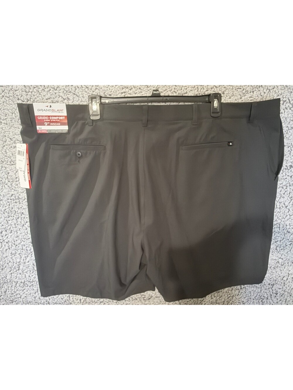 Grand Slam Performance Golf Shorts 54 Gray 9" Stretch Comfort NWT Big & Tall - Picture 2 of 4
